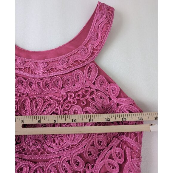 Sue Wong Nocturne Cocktail Sheath Dress Womens 4 Pink Embroidered Sleeveless - Picture 10 of 11